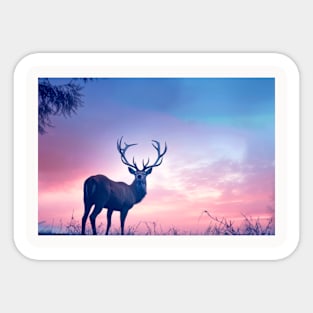 Stag Deer Animal Nature Majestic Wild Sticker